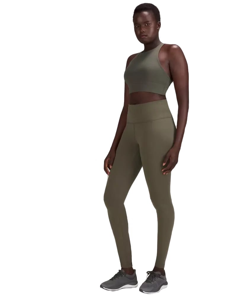 Lululemon Wunder Train High-Rise Tight 28" Army Green