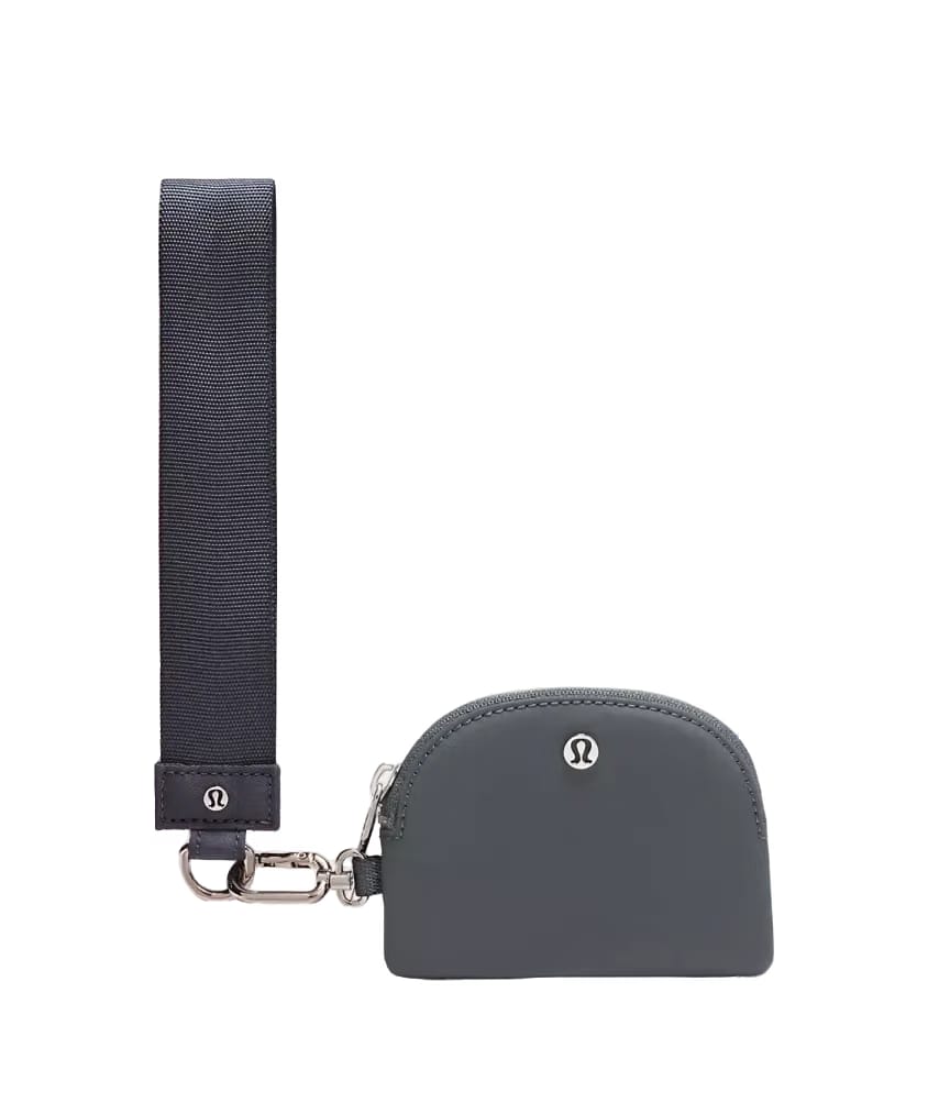 Lululemon Dual Pouch Wristlet Oil Grey/Black Nigh