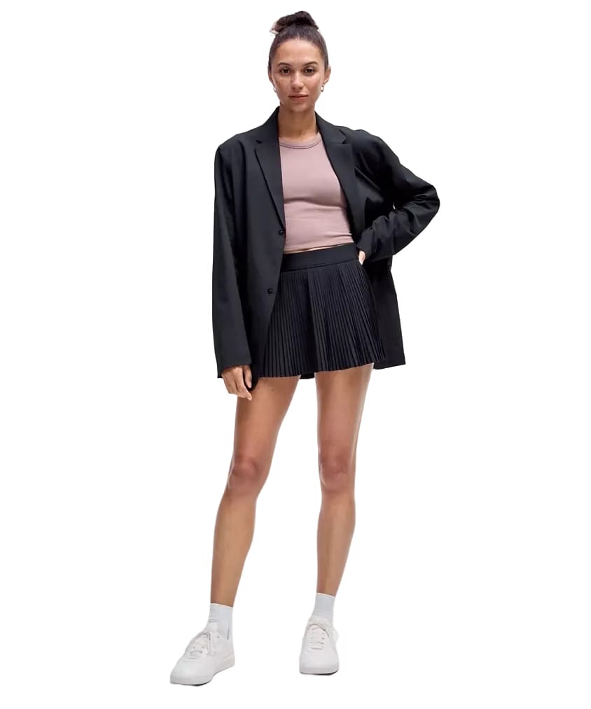 Lululemon Varsity High-Rise Pleated Tennis Skirt Black