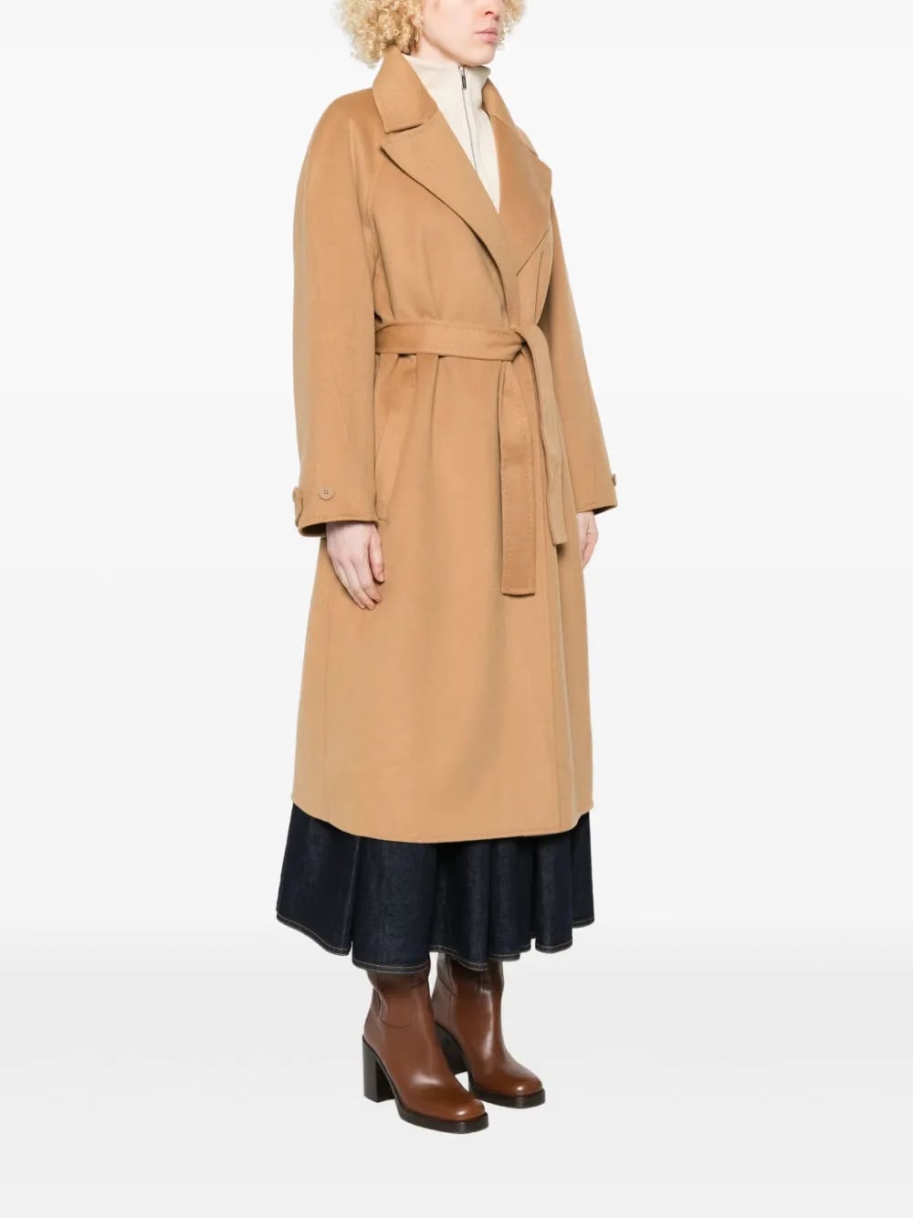 belted wrap coat