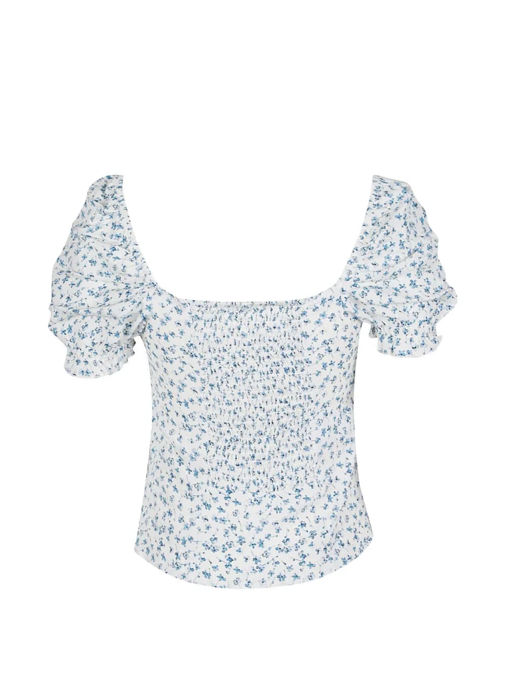 Letizia floral puff-sleeve blouse