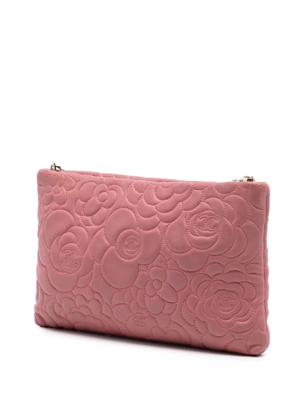 2013-2014 Embossed Lambskin Camellia Chain Pochette shoulder bag