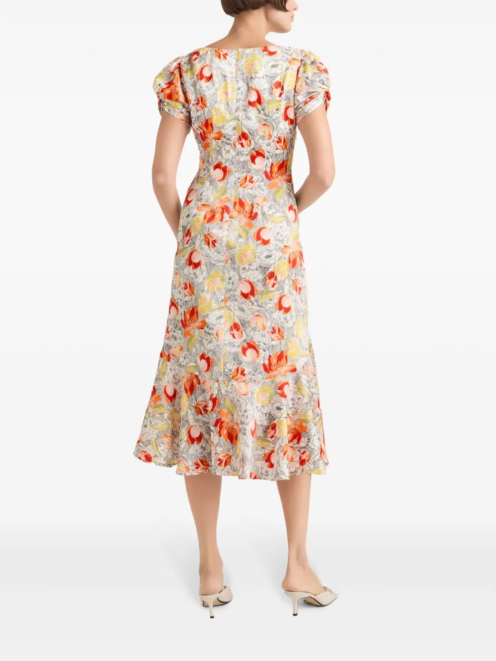 Walker floral-print midi dress