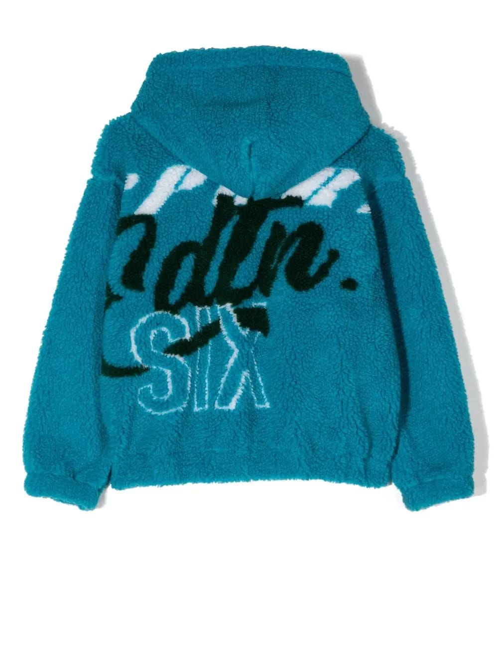 logo-print zip-up hooded jacket