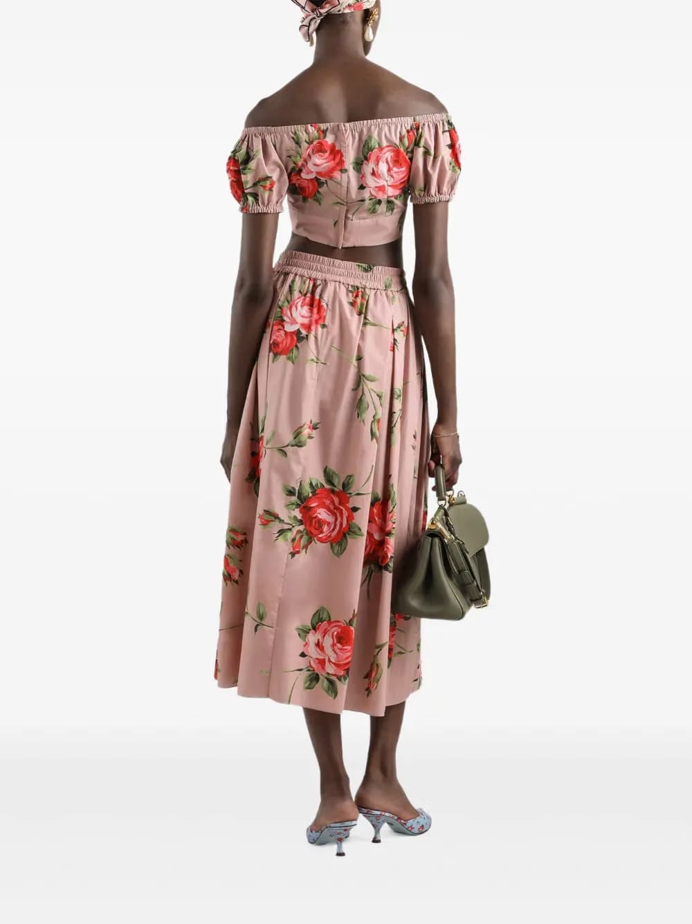 floral print drawstring skirt