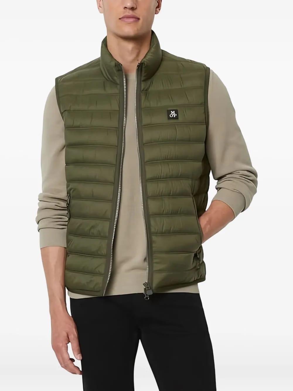 quilted zip-up gilet