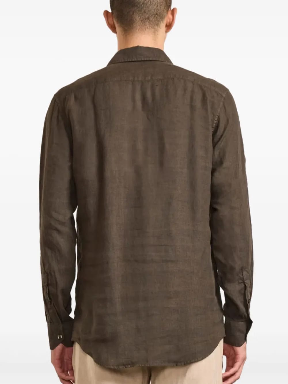 long-sleeved linen shirt