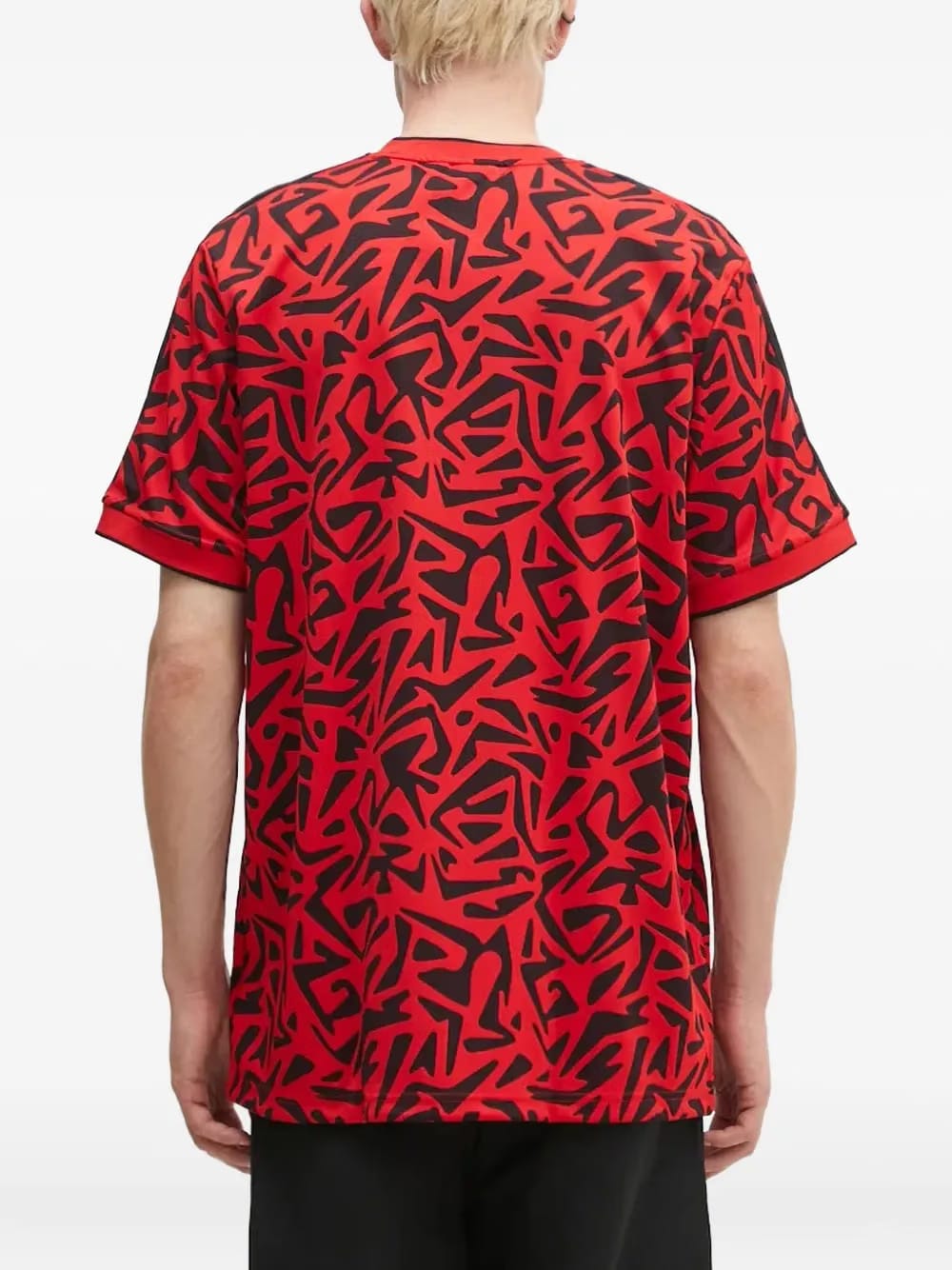 abstract-print V-neck T-Shirt