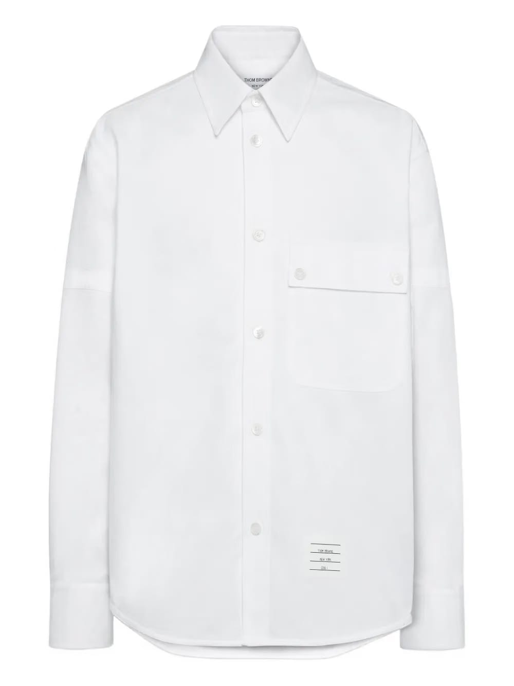 armband-detail chest-pocket shirt