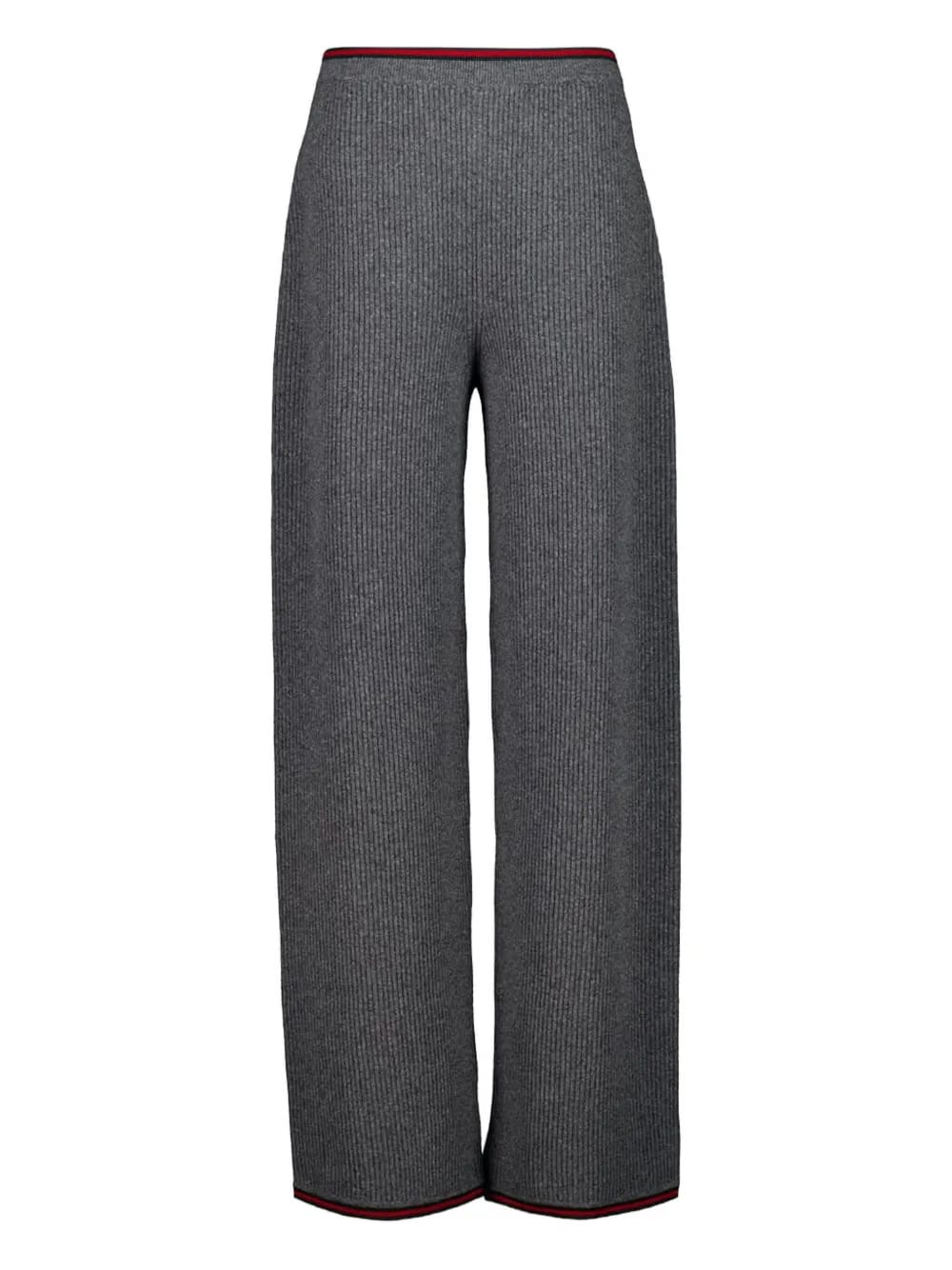 felted knit straight trousers