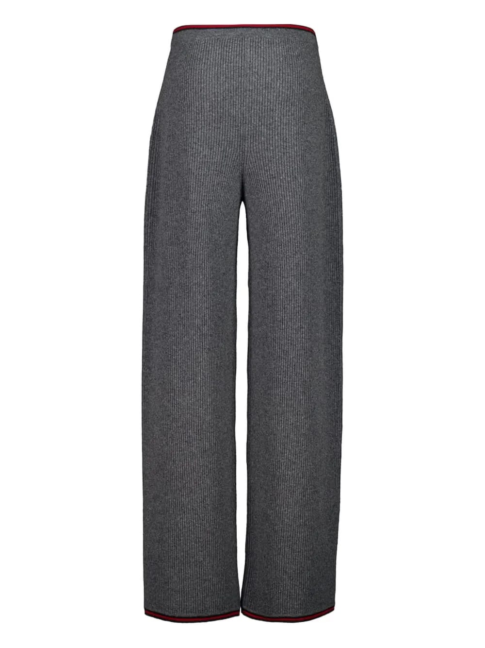 felted knit straight trousers