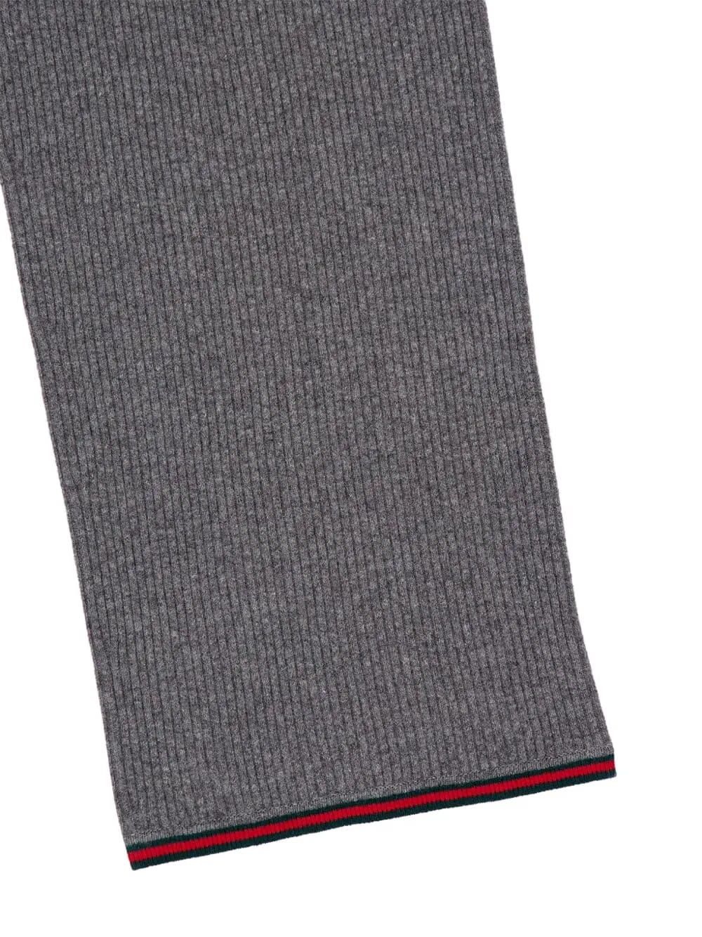 felted knit straight trousers
