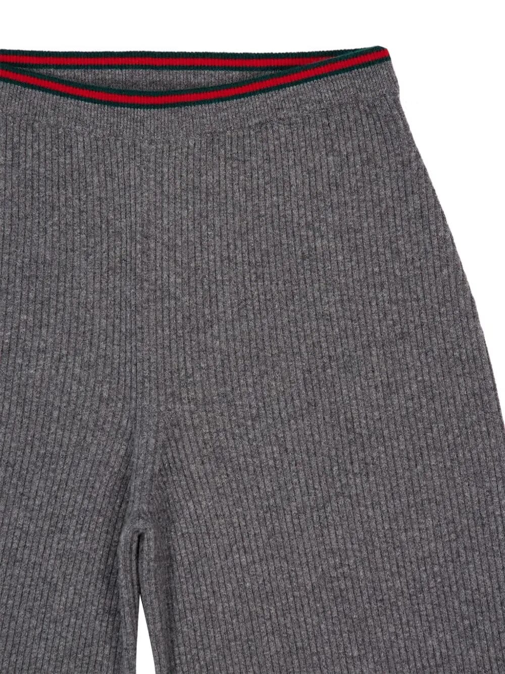 felted knit straight trousers