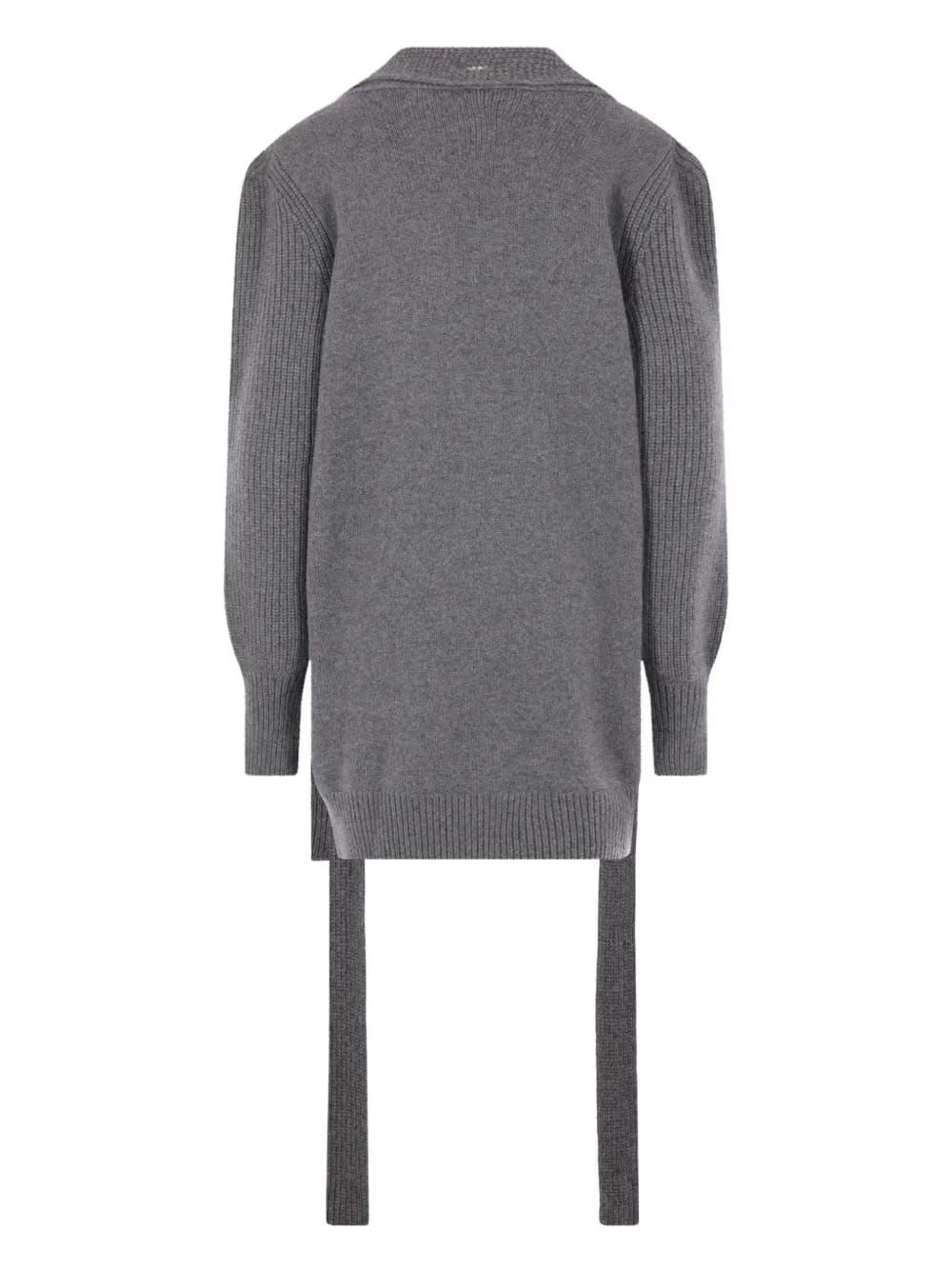 buttoned tie cardigan