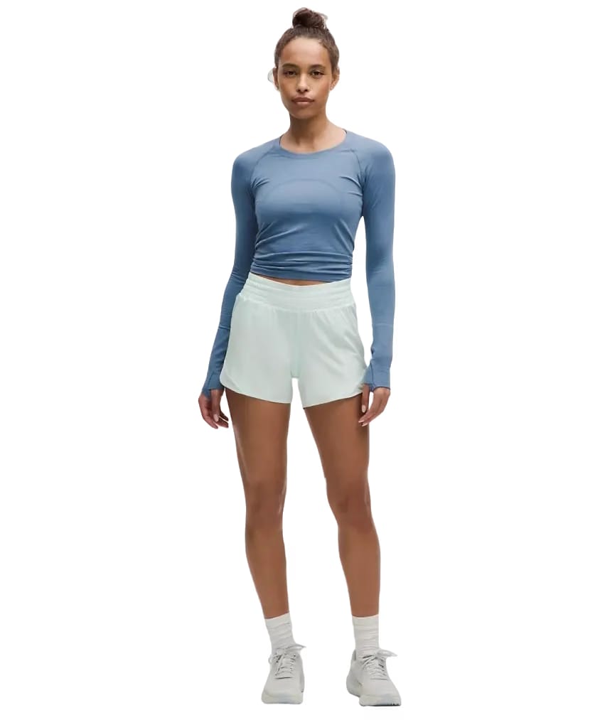 Lululemon Hotty Hot High-Rise Lined Shorts 4" Mint Breeze