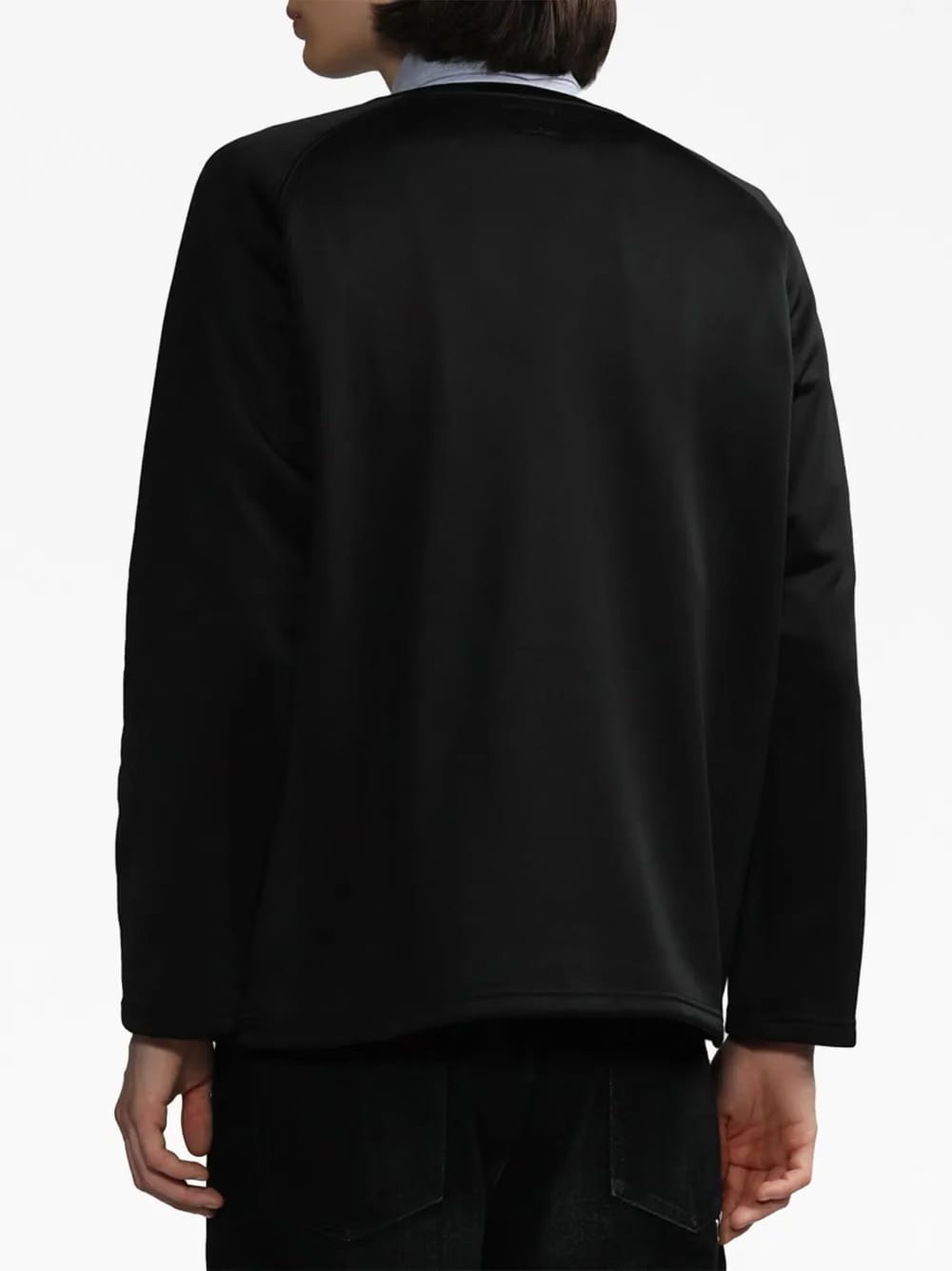 logo-embroidered buttoned cardigan