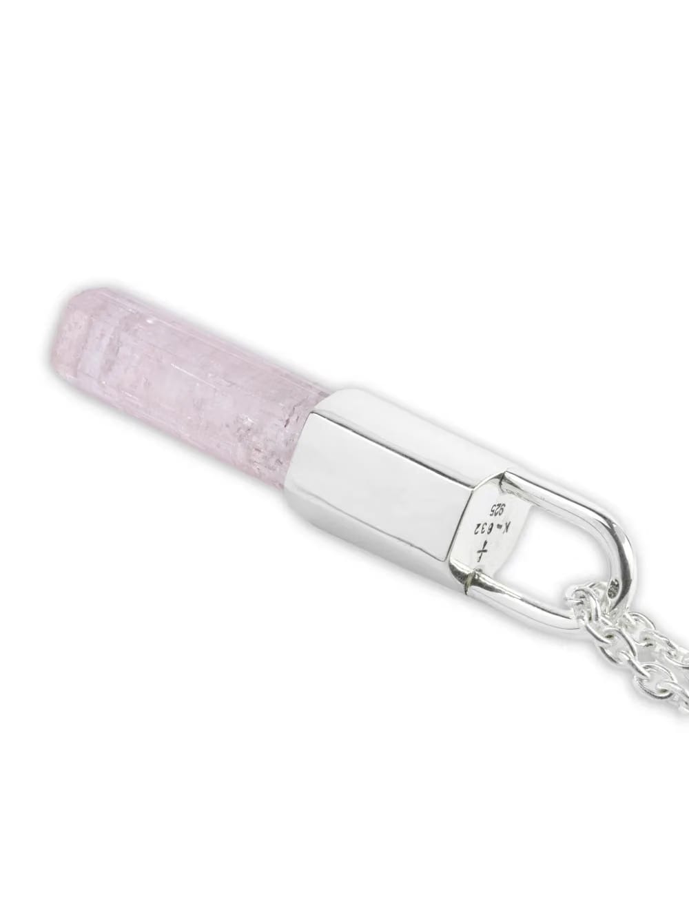 sterling silver Talisman rubellite necklace