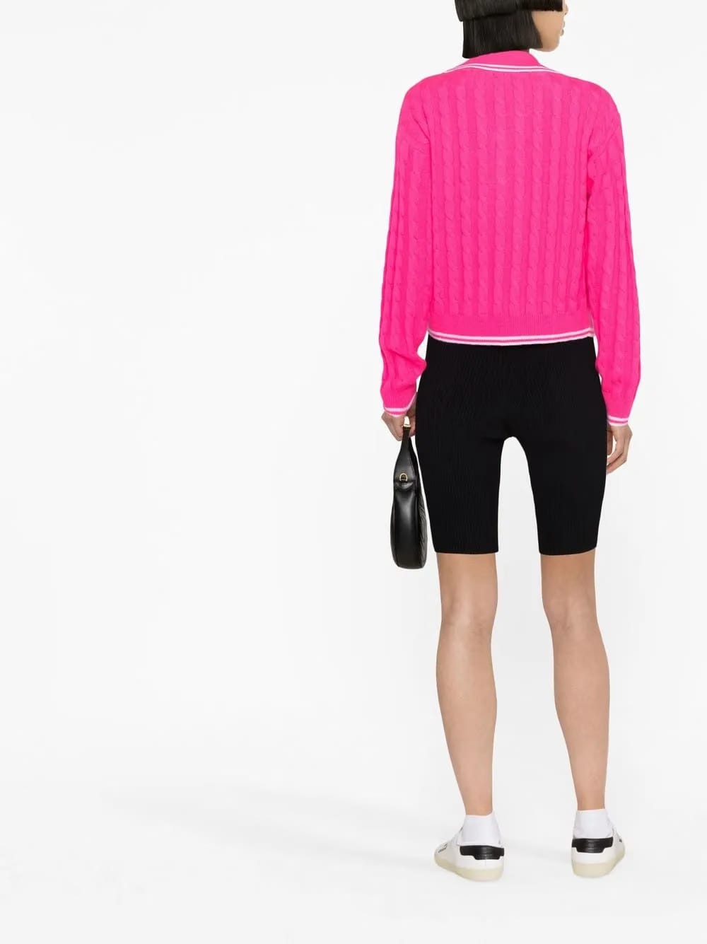 ribbed-knit cycling shorts