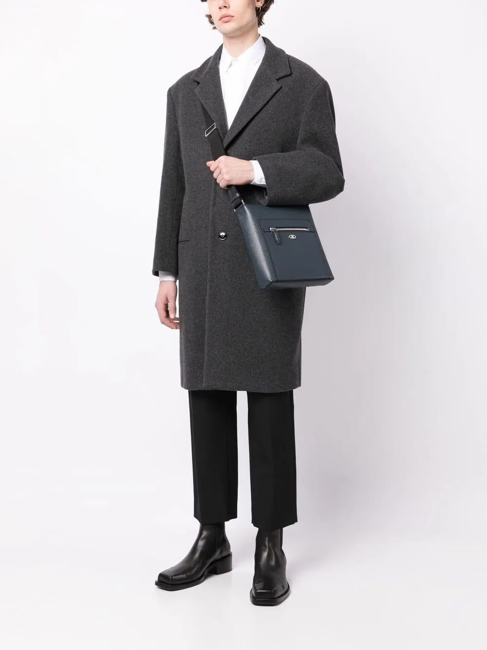 Gancini leather crossbody bag