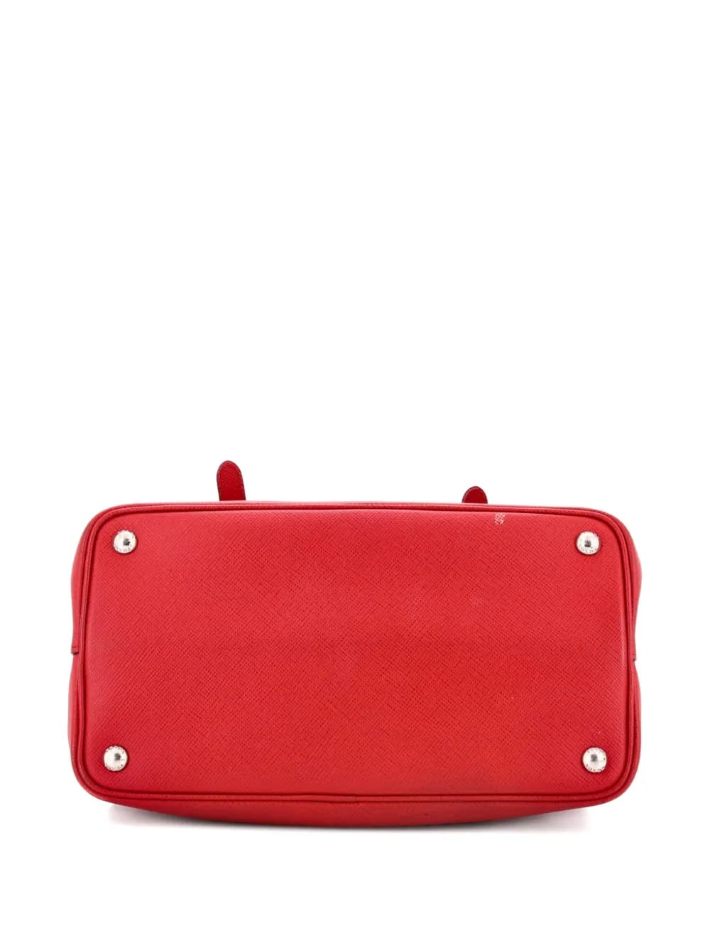 Half Flap Double Turn Lock Saffiano Leather Medium satchel
