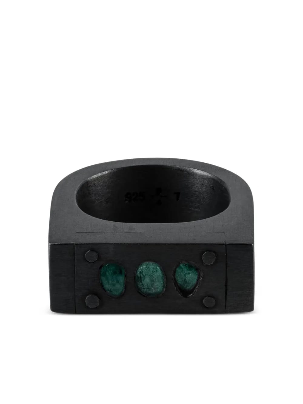 Plate emerald ring