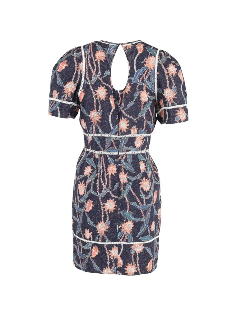 floral-print short-sleeve dress