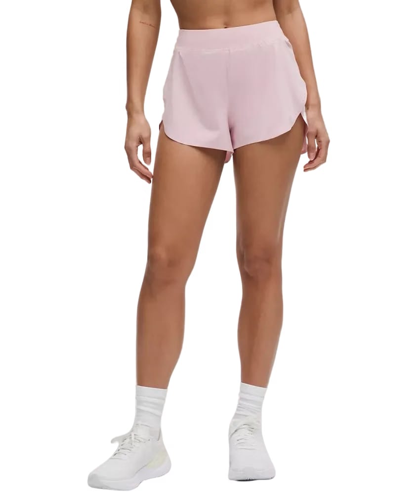 Lululemon Fast and Free High-Rise Classic-Fit Split Shorts 3" Pink Haze