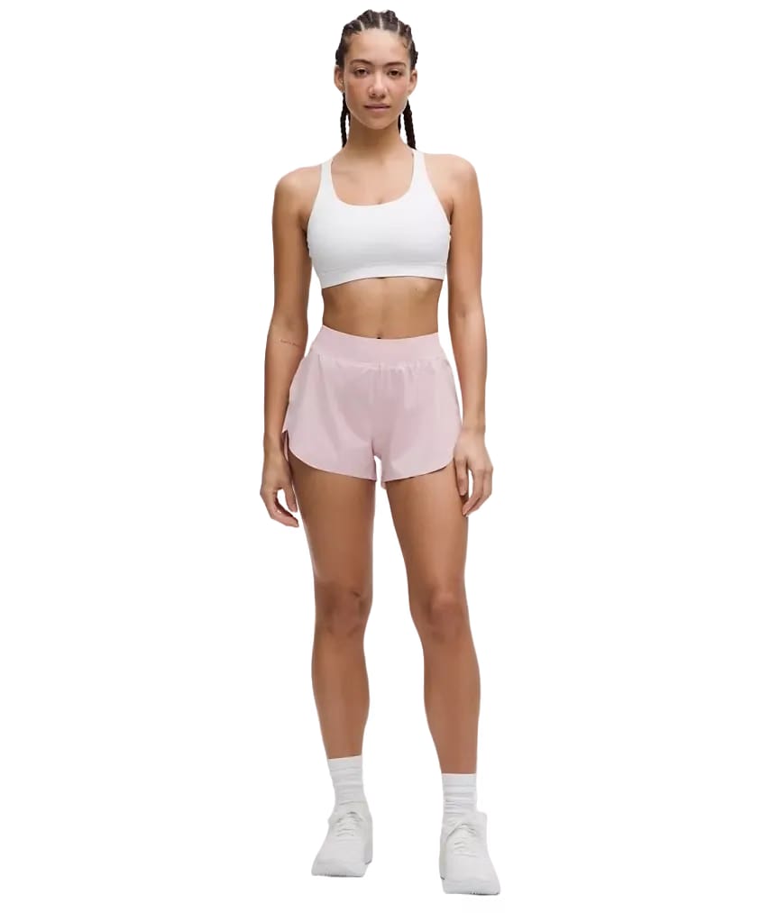 Lululemon Fast and Free High-Rise Classic-Fit Split Shorts 3" Pink Haze