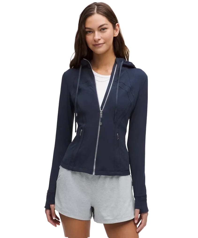 Lululemon Define Hooded Jacket Nulu True Navy/Mirror Silver