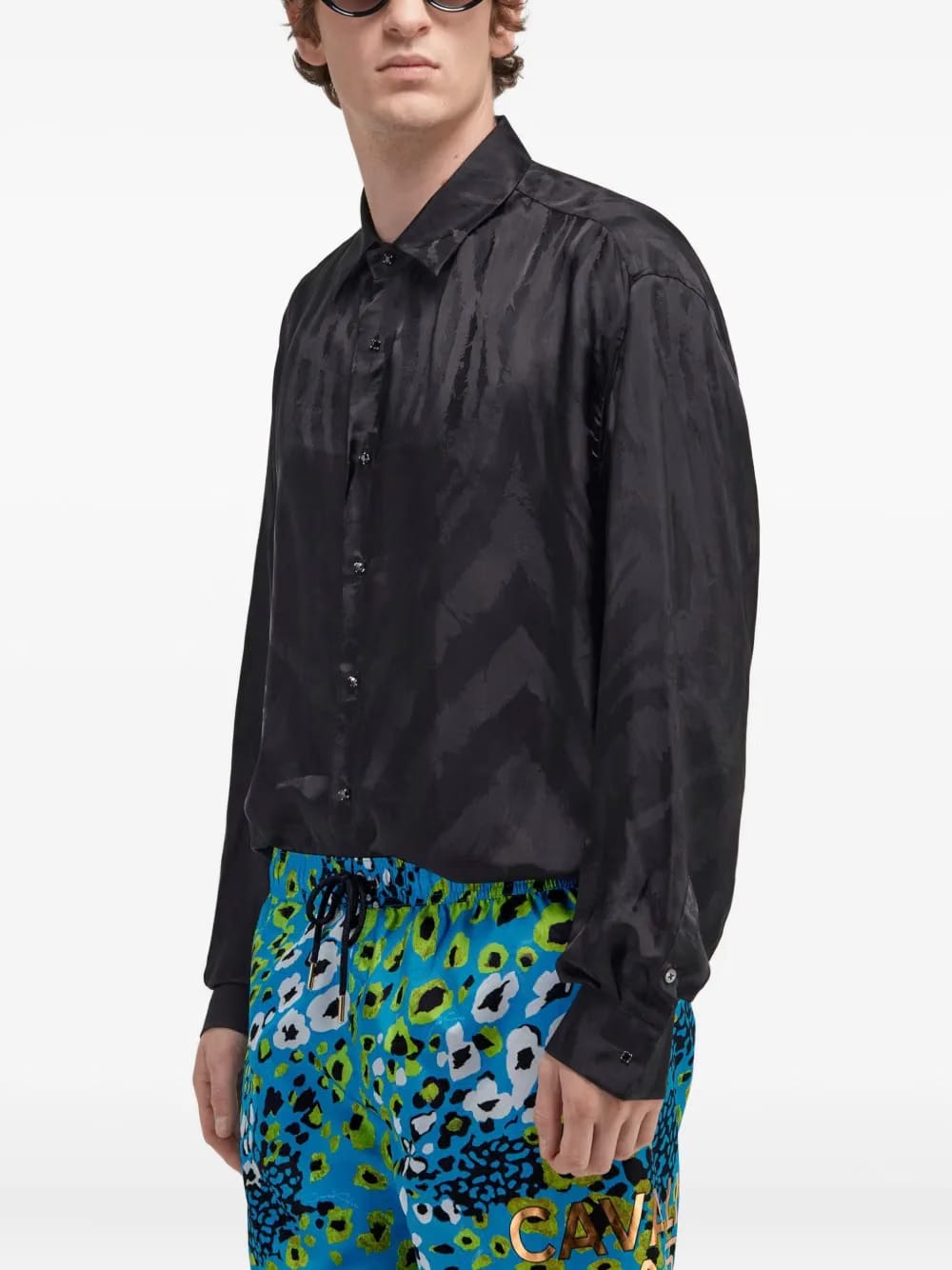 monogram-print shirt