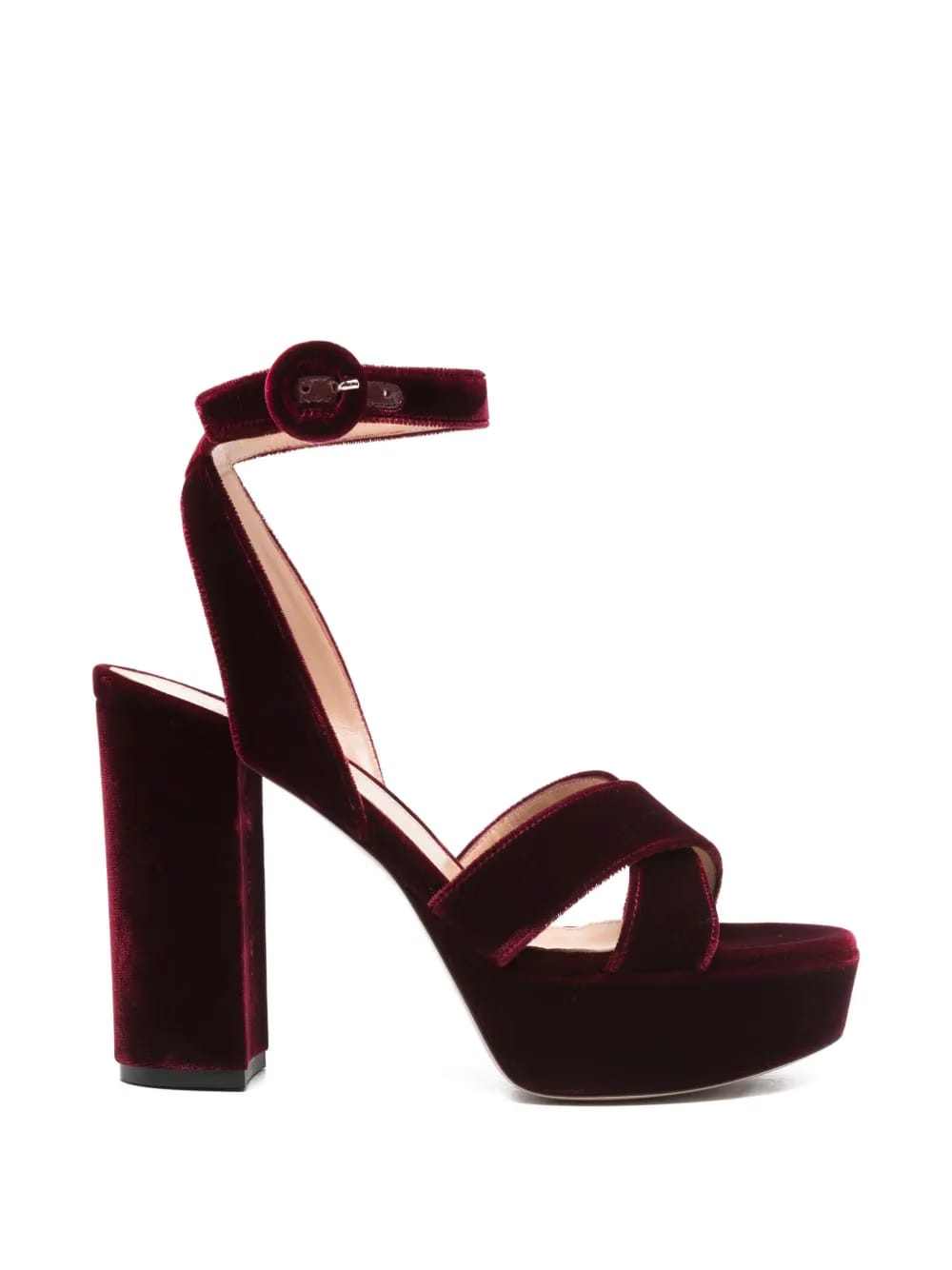 criss-cross-strap heeled sandals