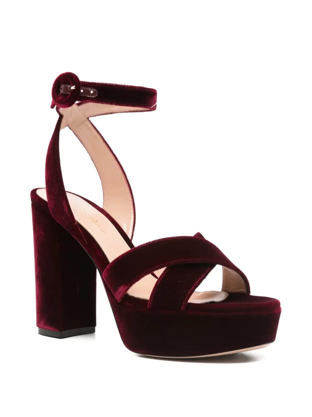 criss-cross-strap heeled sandals