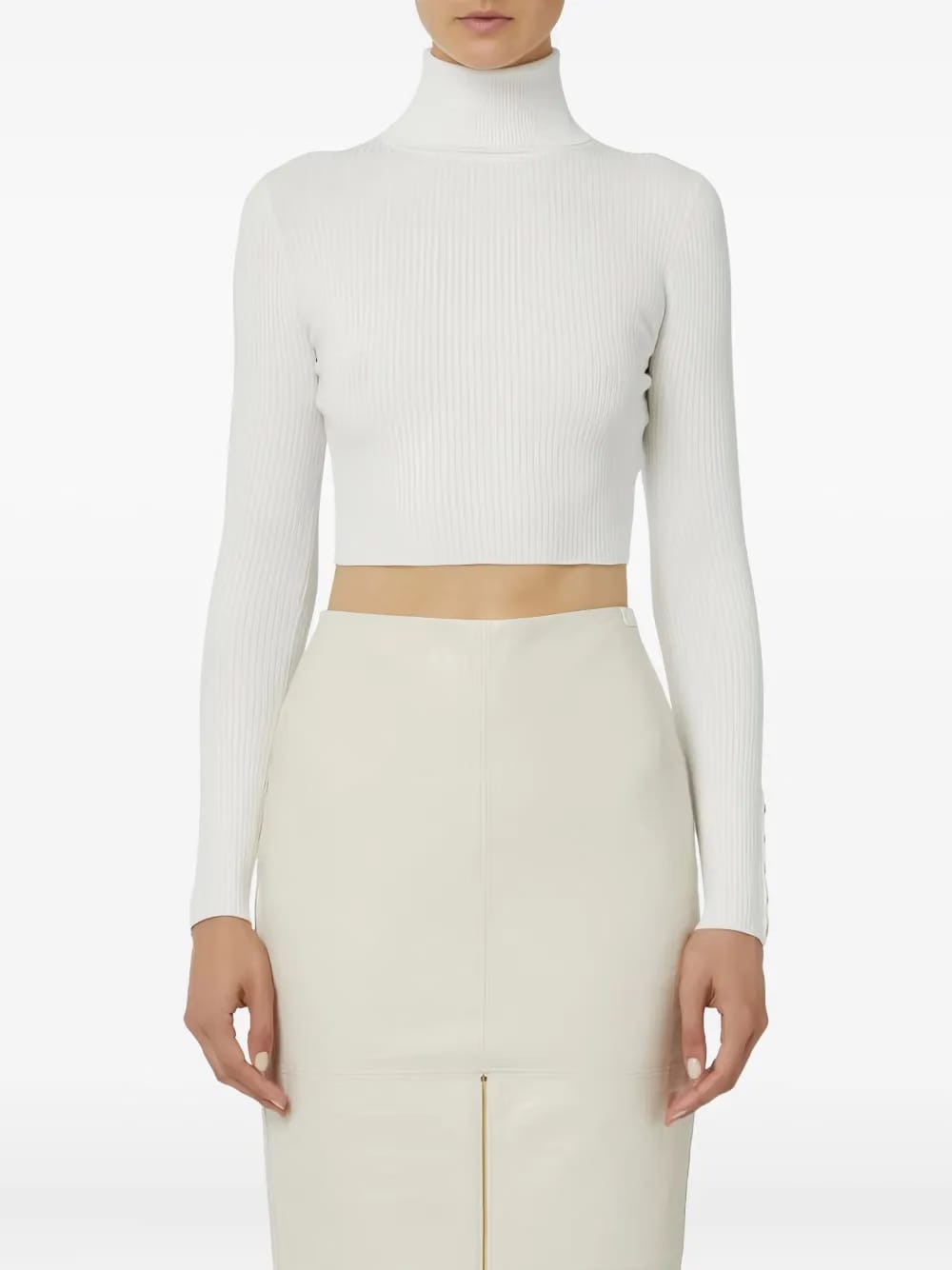 ribbed buttoned sweater
