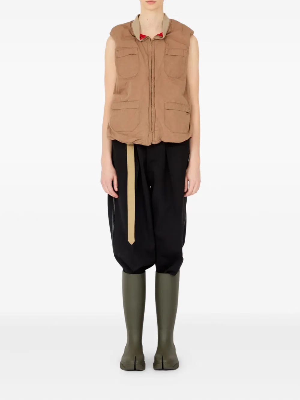 linen-blend waistcoat