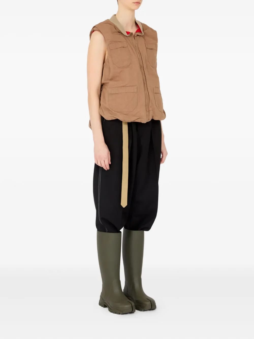 linen-blend waistcoat