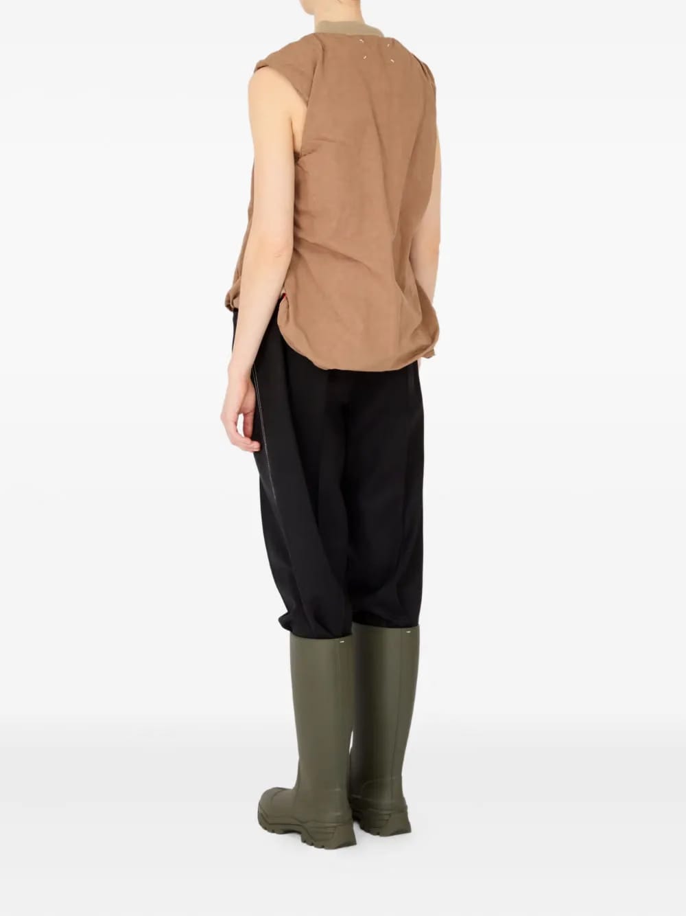 linen-blend waistcoat