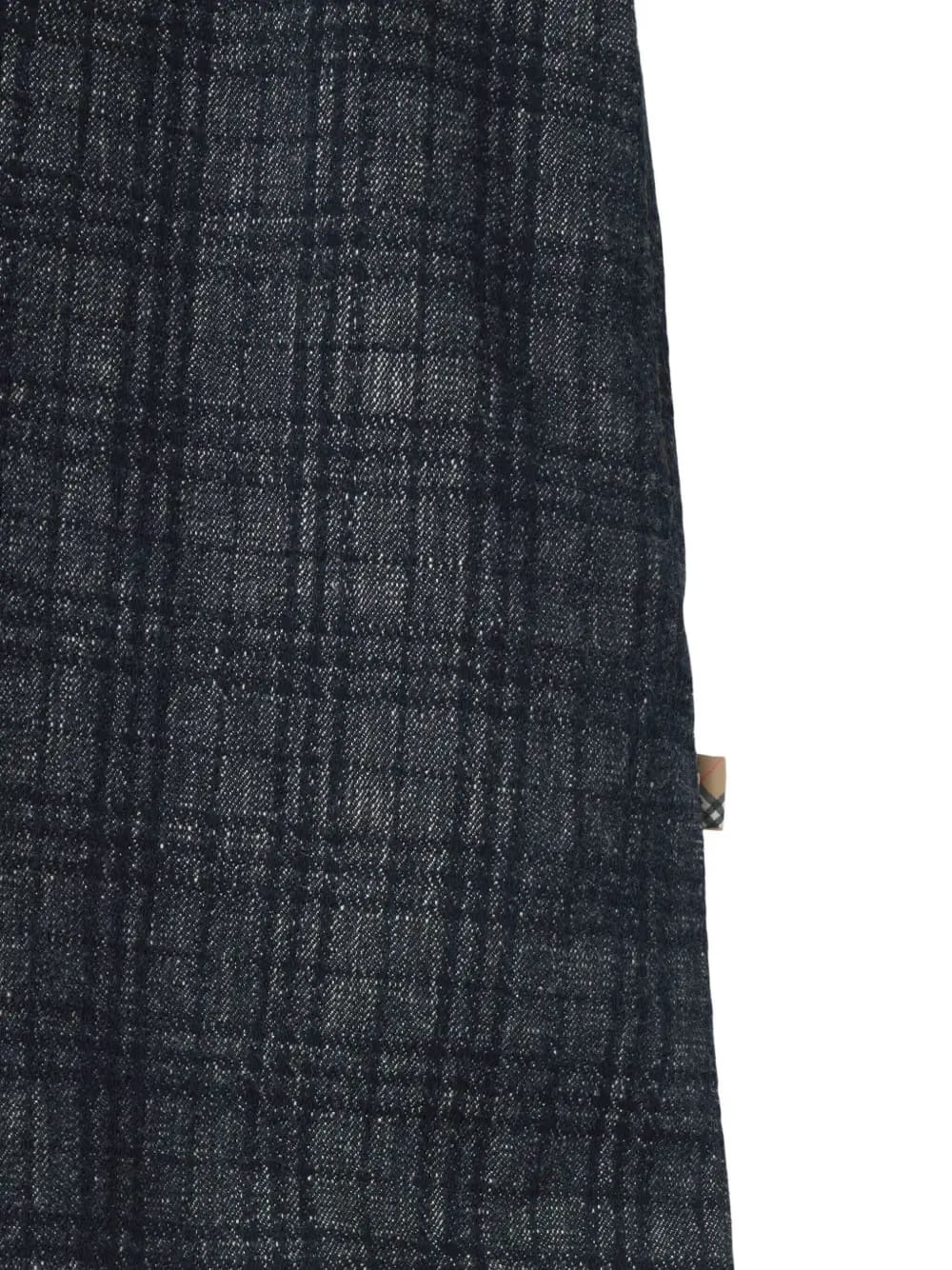 checked denim dress