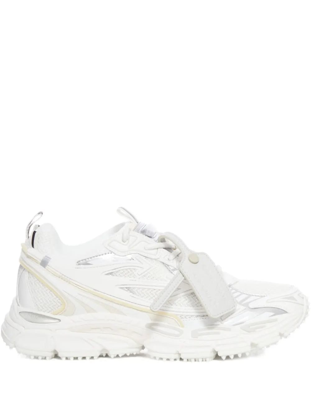 leather-tag lace-up sneakers