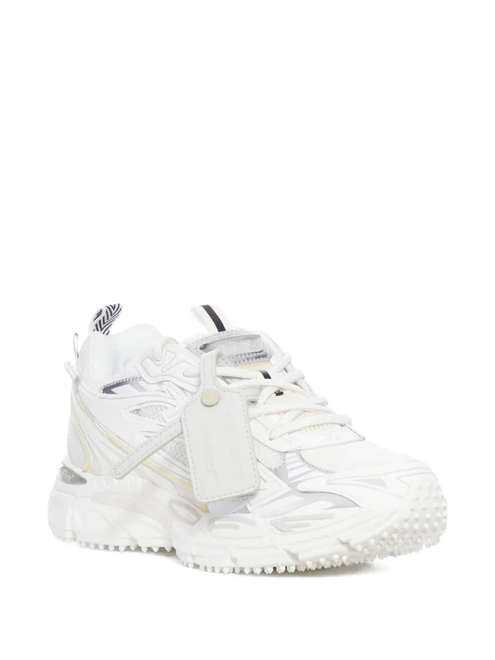 leather-tag lace-up sneakers