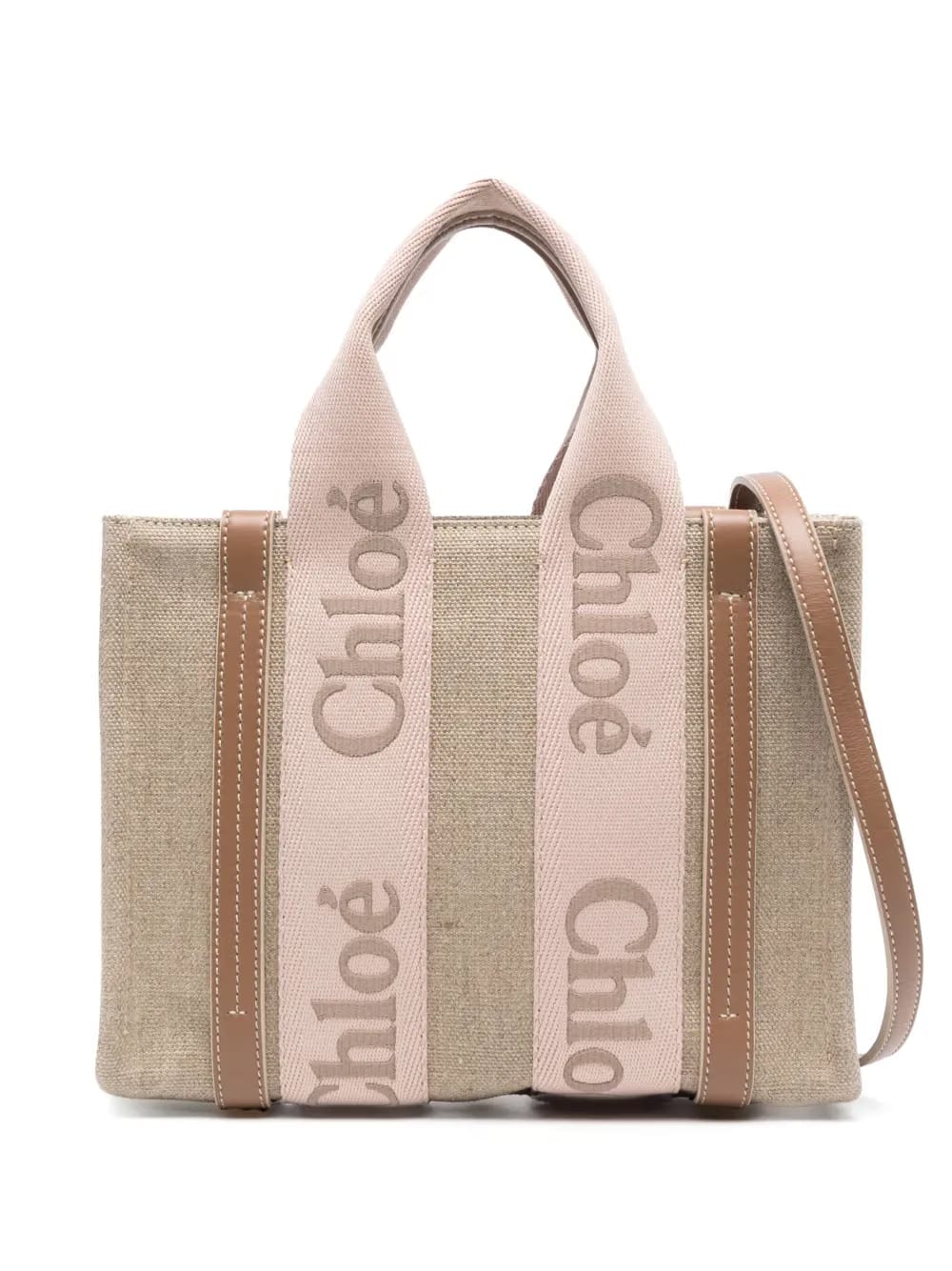 small Woody linen tote bag