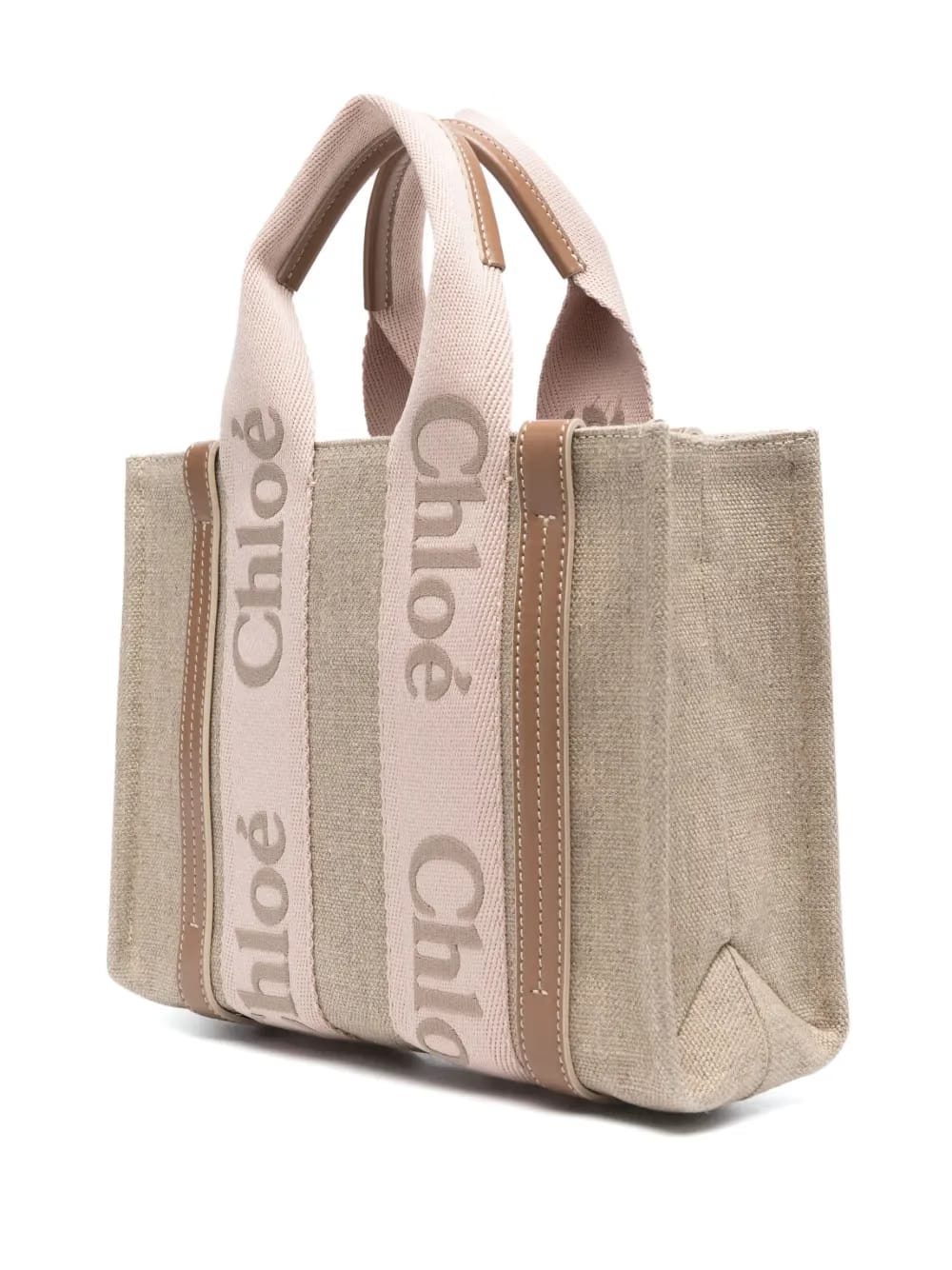 small Woody linen tote bag