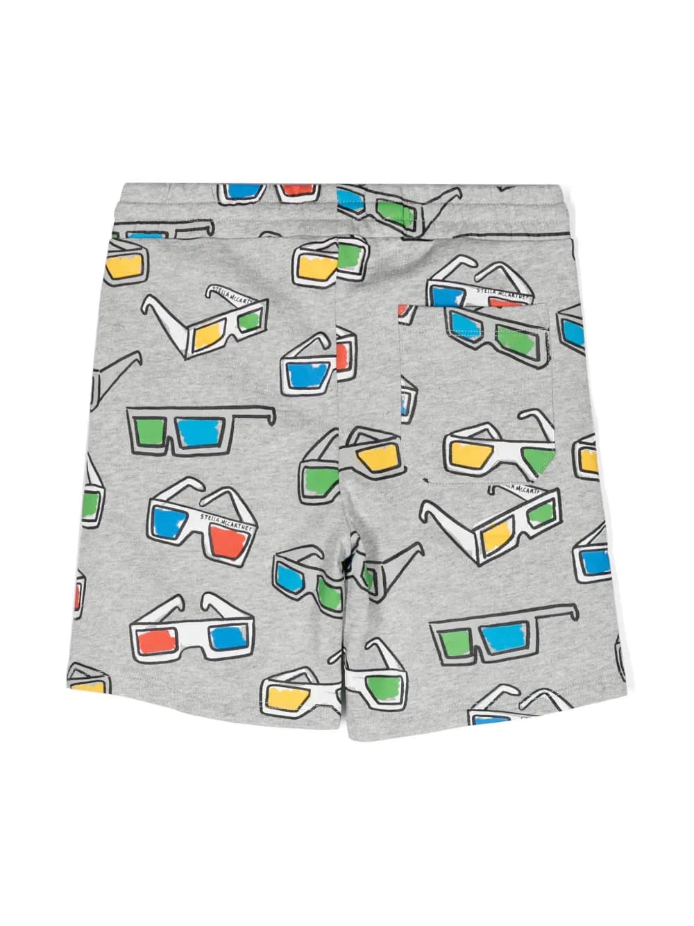 sunglasses-print organic cotton track shorts