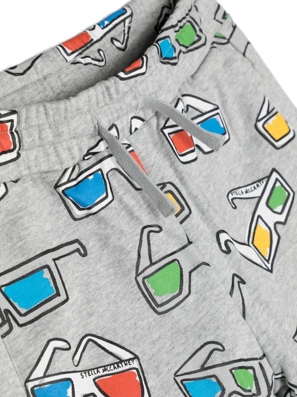 sunglasses-print organic cotton track shorts