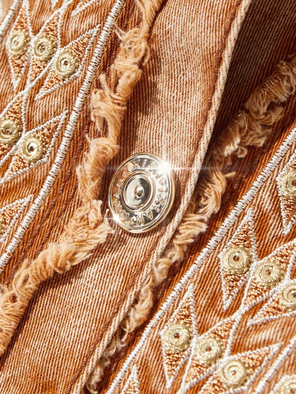 embroidered denim shirt jacket