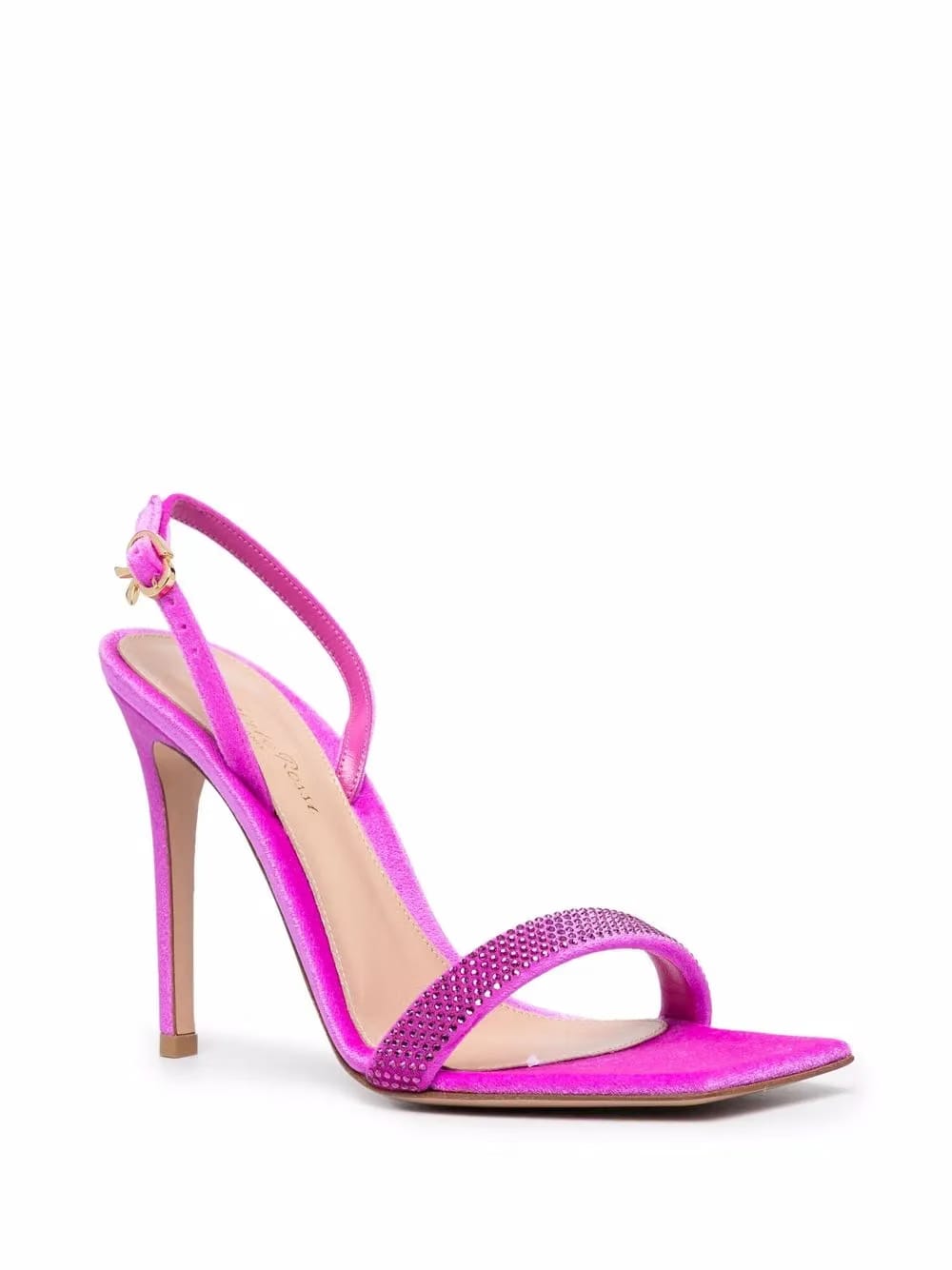 rhinestone leather sandals
