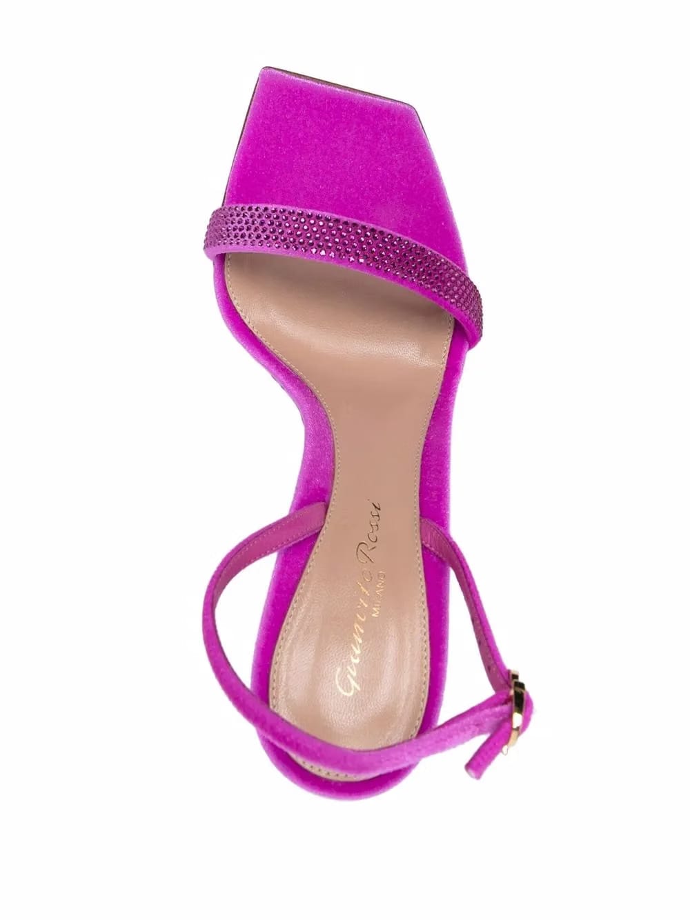 rhinestone leather sandals