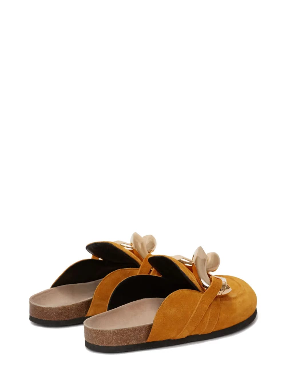 chain-embellished loafer mules