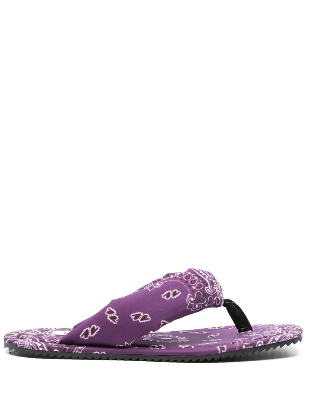 bandana-print flat slides