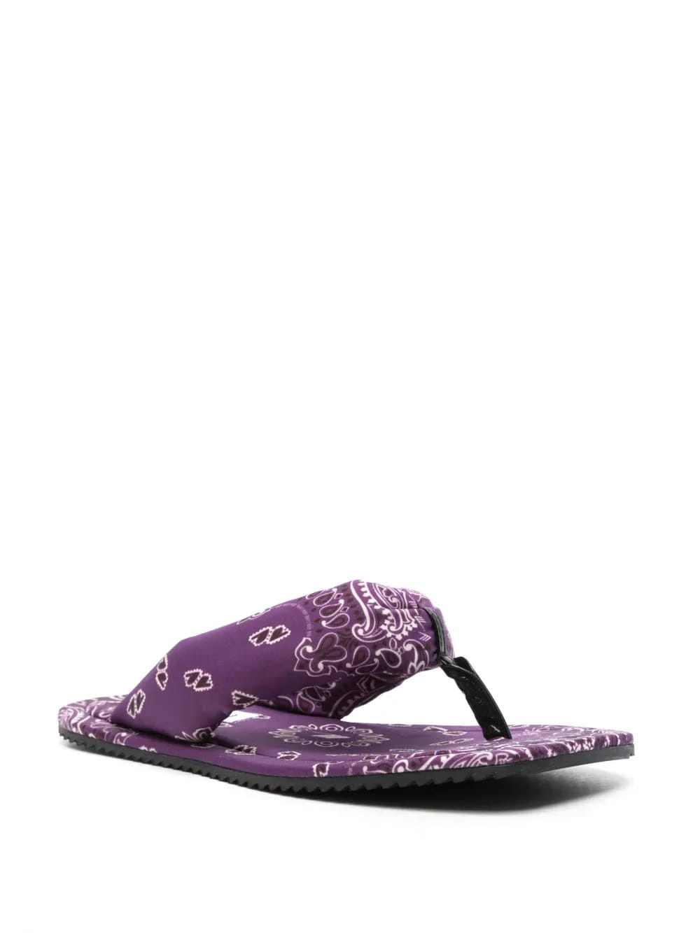bandana-print flat slides