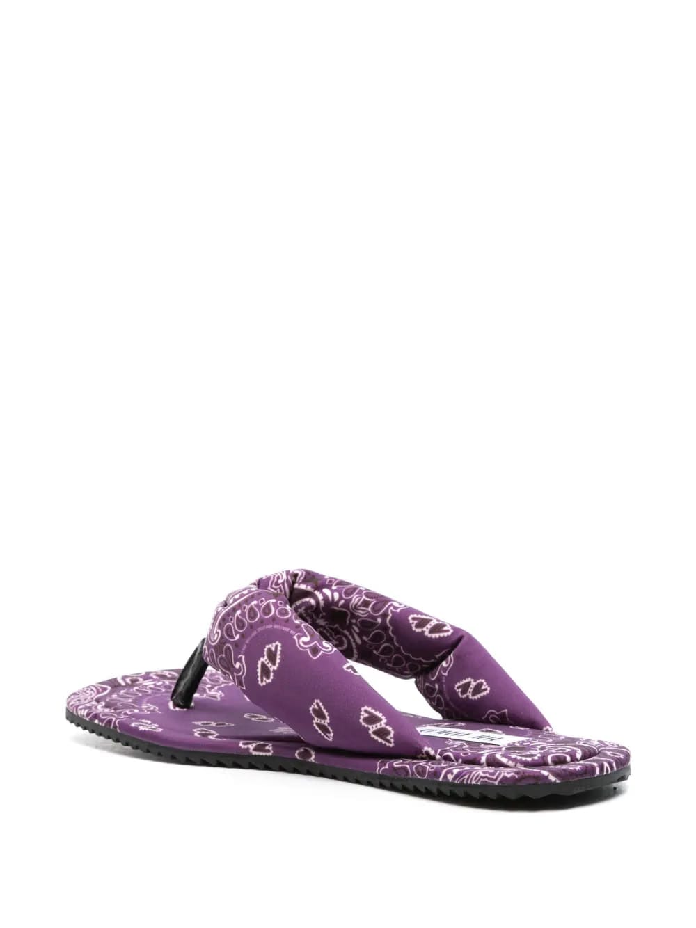 bandana-print flat slides